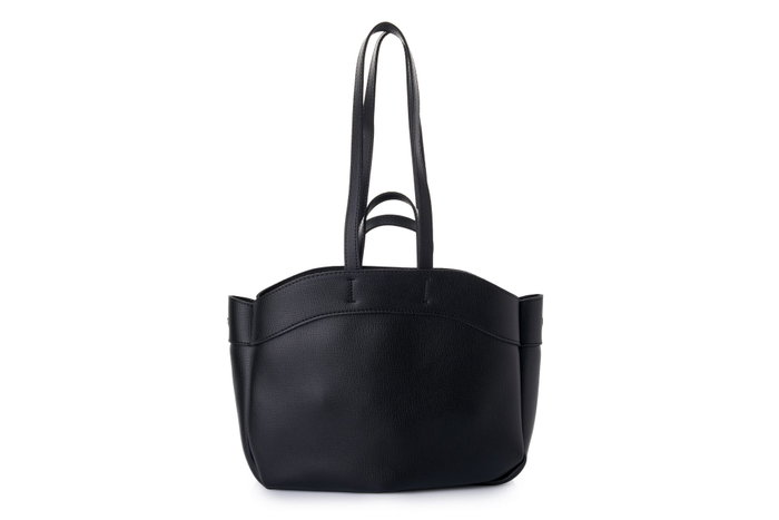 Lucky Bees Isla Mini v2 Bolso de Hombro Negro Cuero de Polivinilo Elegante Sofisticado para Mujer